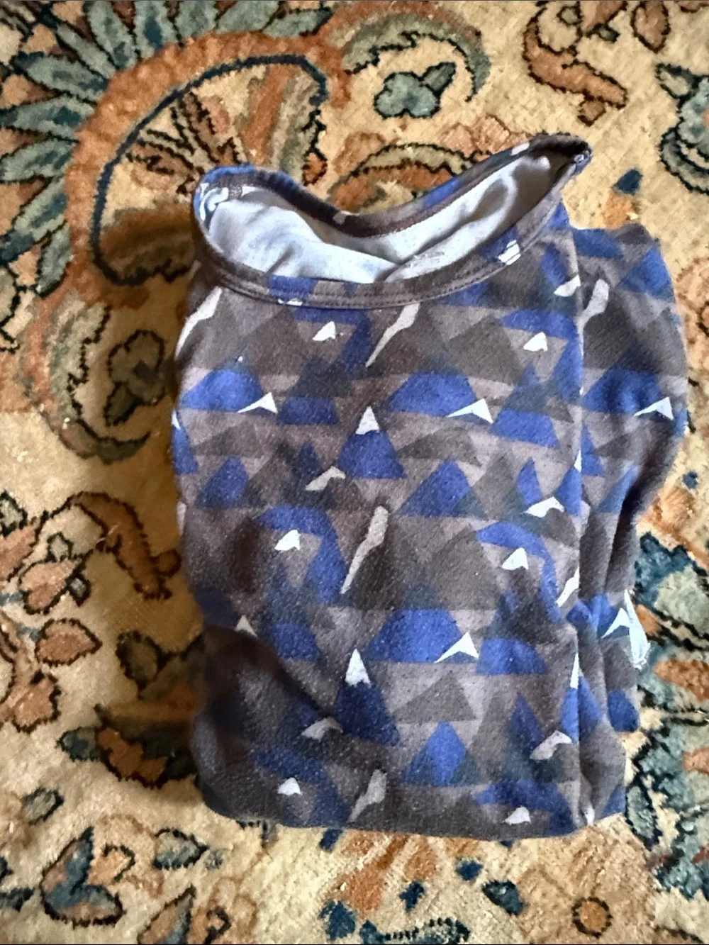 Geometric Blue Long Sleeve Top & Legging Set hot chilly youth med 6-8y